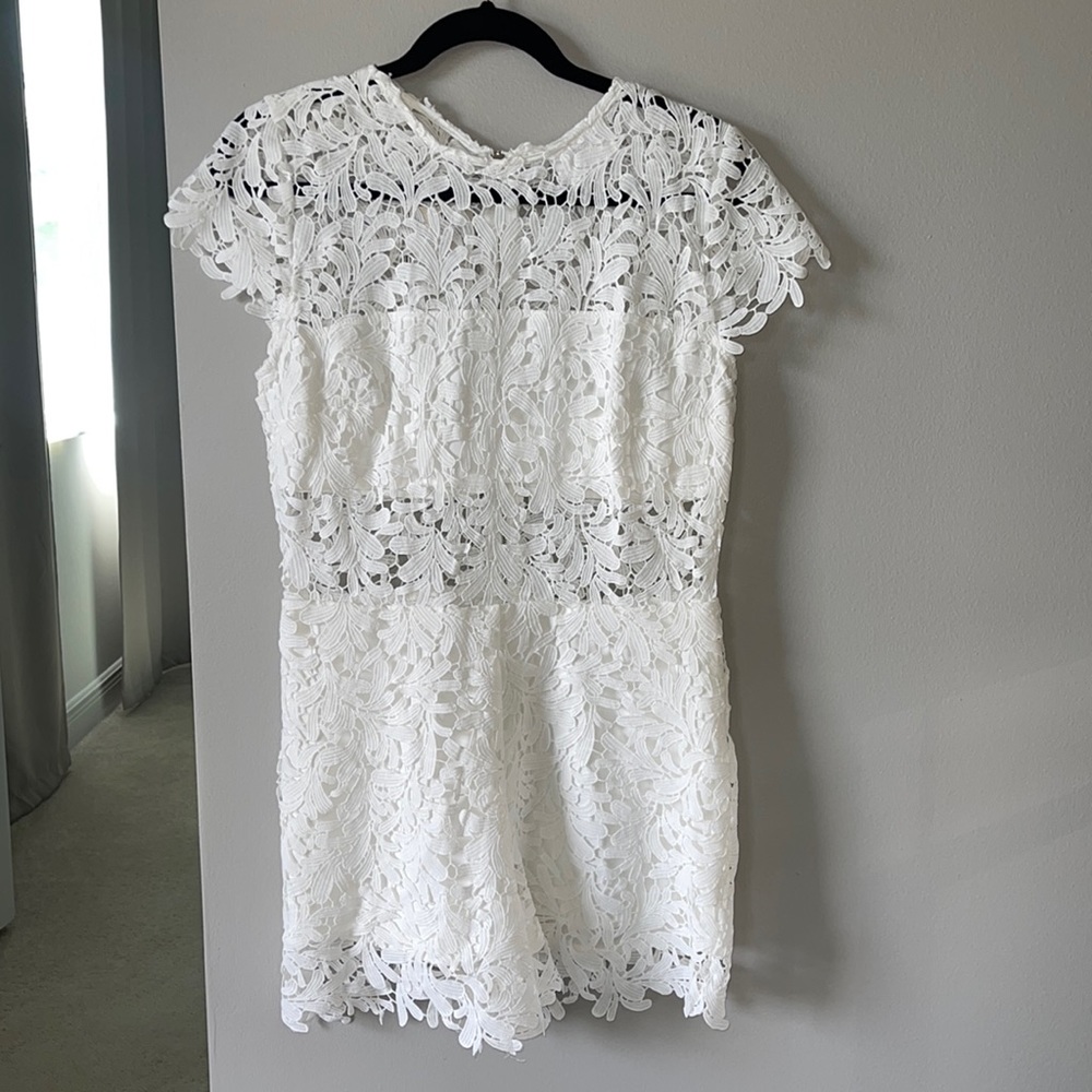 MIKA Boutique Designer White Lace Romper